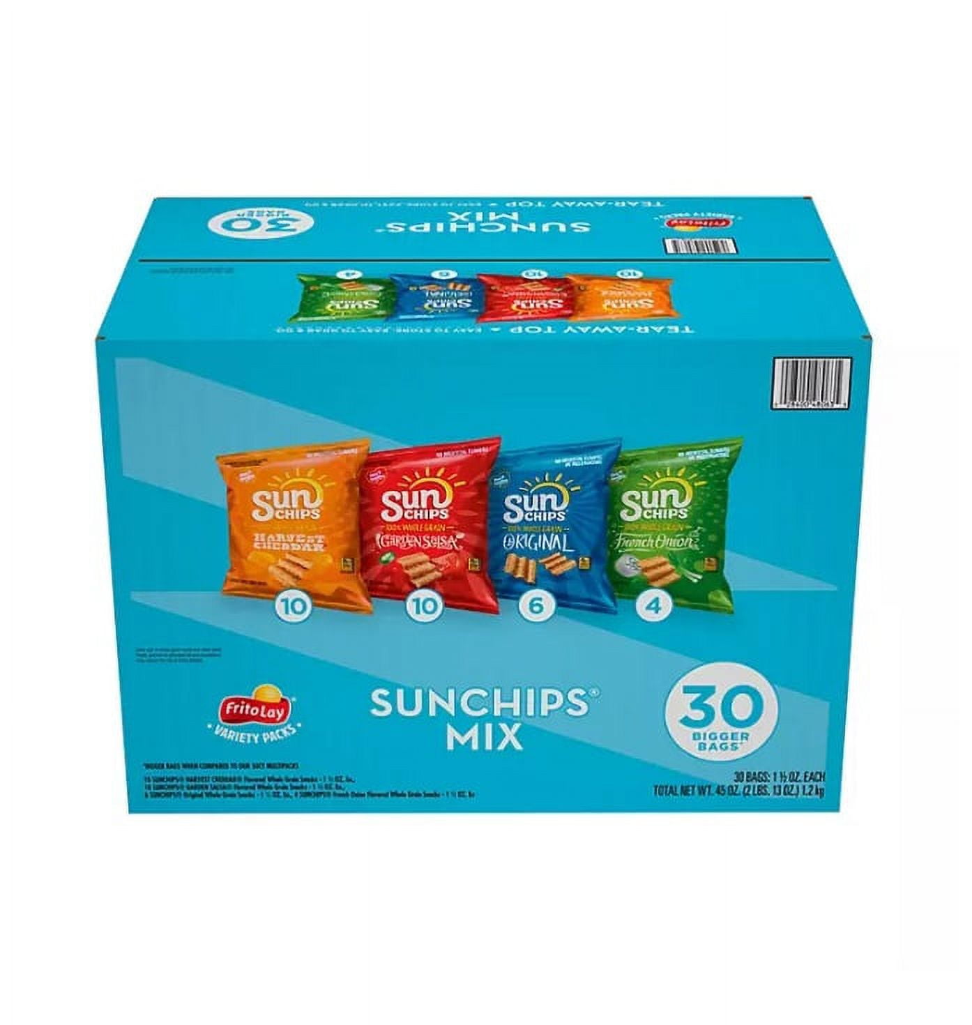 Sunchips Multigrain Snacks Variety Pack, Pack of 30