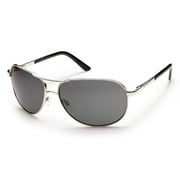 SunCloud Optics Aviator Polarized Sunglasses SILVER/GRAY POLARIZED POLYCARBONATE