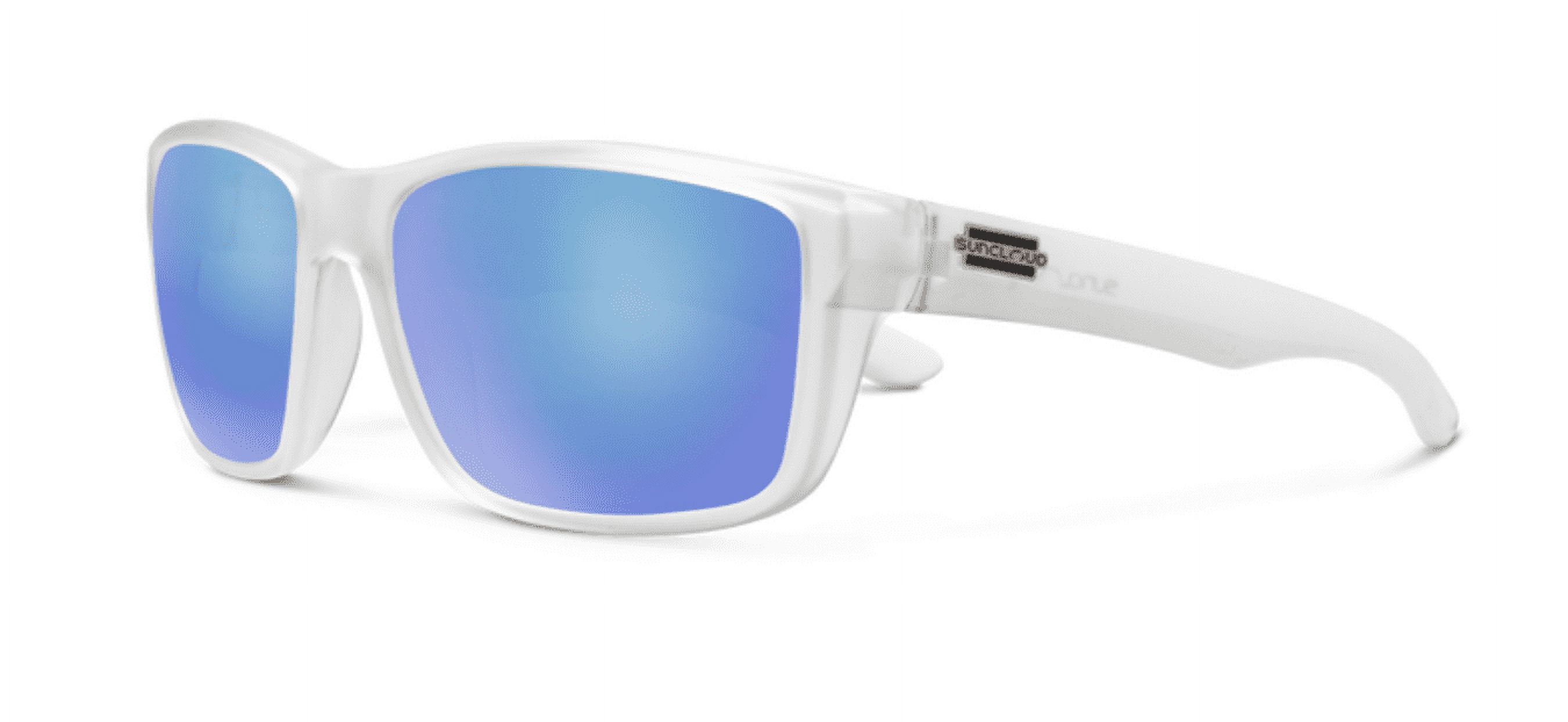 Suncloud Optics Mayor Sunglass Matte Crystal + Polarized Blue Mirror Lens