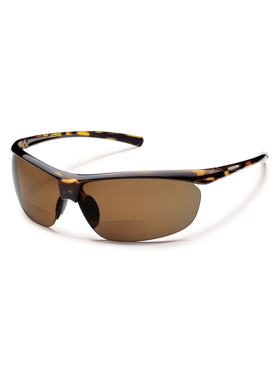Polarized Optics Zephyr +2.0 Sunglasses - Tortoise Frame, Brown Polarized Polycarbonate Lenses