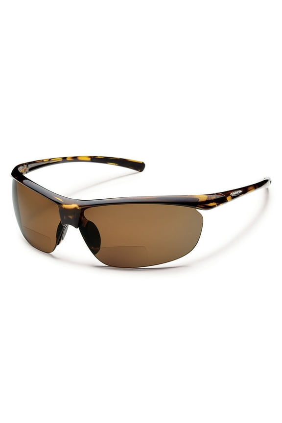 Polarized Optics Zephyr +2.0 Sunglasses - Tortoise Frame, Brown Polarized Polycarbonate Lenses