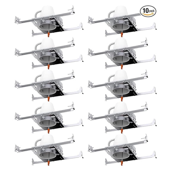 Sunco 10 Pack 4 Inch Can Lights Housing New Construction, Recessed Can Housing for Ceiling, Hard Wired, TP24 Connector, 120-277V, Air Tight Steel, IC Rated, Easy Install UL.