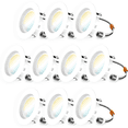 thumbnail image 2 of Sunco 6 Pack 4 Inch LED Recessed Lights - Dimmable Retrofit Kit With Selectable CCT 2700K-5000K, Baffle Trim 2 of 5