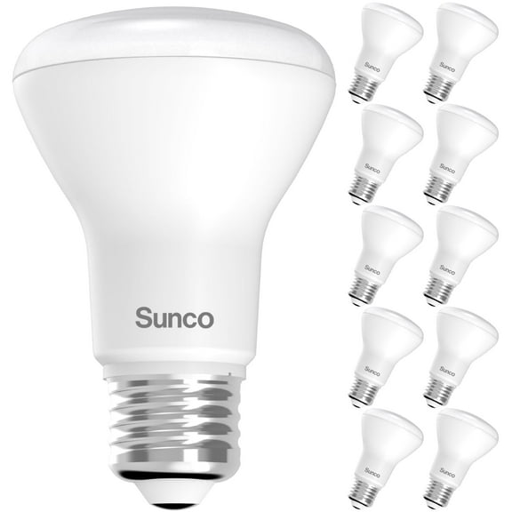 Sunco 10 Pack BR20 LED Bulb Dimmable, Small Recessed Lighting Bulbs, R20 Mini Flood Light Indoor, 550 LM, 7W (50W Equivalent), 4000K Cool White, E26 Base, Can Light for Home, Kitchen, Bedroom UL