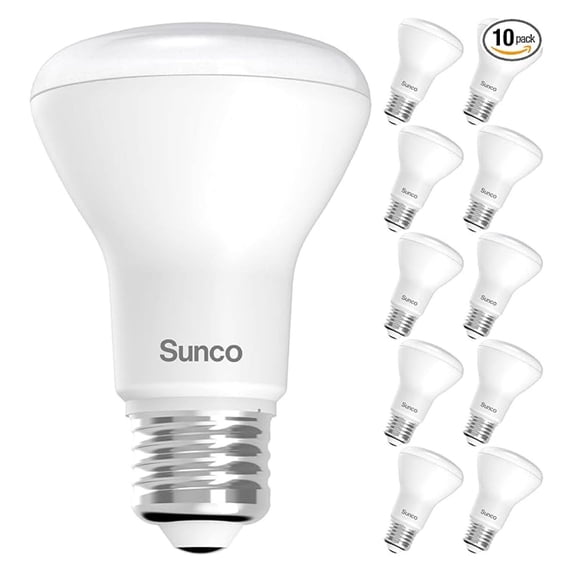 Sunco 10 Pack BR20 LED Bulb Dimmable, Small Recessed Lighting Bulbs, R20 Mini Flood Light Indoor, LM, 7W (50W Equivalent), 6000K Daylight Deluxe, E26 Base, Can Light for Home, Kitchen, Bedroom UL