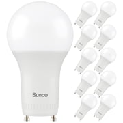 Sunco 10 Pack GU24 LED Light Bulbs, 2 Prong, 9W=60W, 3000K, Dimmable