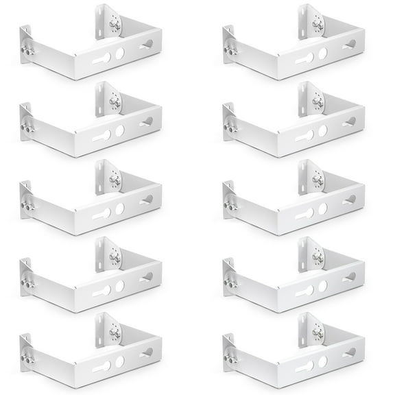 Sunco 10 Pack White U-Bracket for LED UFO High Bay Light Fixtures Commercial Lighting, Adjustable Iron Accessory, Can Use Outdoors, 5 Year Warranty.