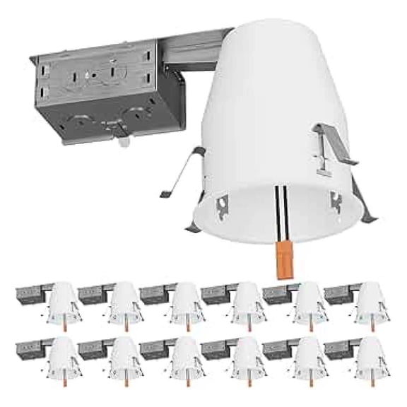 Sunco 12 Pack 4 Inch Recessed Lighting Housing Can, Remodel Air Tight Ceiling Cans, 120-277V,Hard Wired, TP24 Connector Included, Easy Install, IC Rated UL