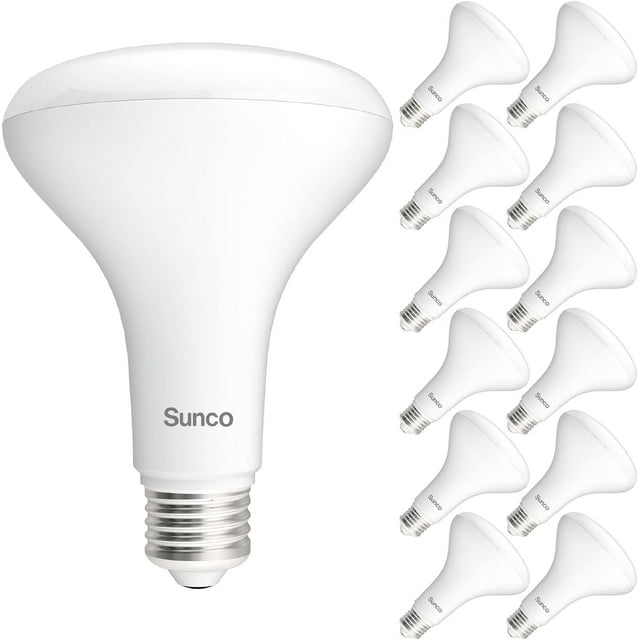 Sunco 12 Pack BR30 LED Bulbs 1600 Lumens, Indoor Flood Lights 16W