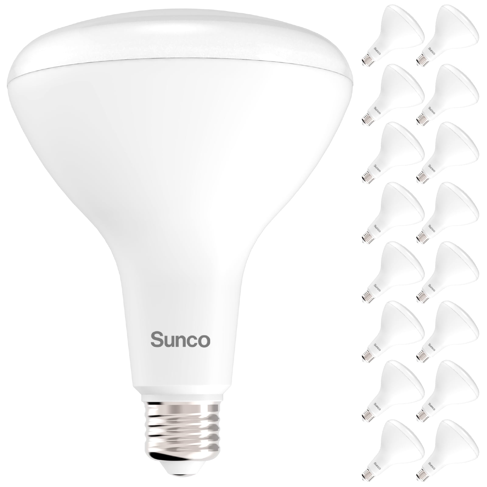 Sunco 16 Pack BR40 LED Light Bulbs, Indoor Flood Lights, Recessed Can Light Bulb, 1400 LM, 17W (100W Equivalent), 4000K Cool White, Dimmable, E26 Base, for Home, Bedroom, Kitchen UL