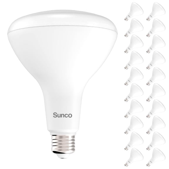 Sunco 20 Pack BR40 LED Flood Light Bulb, E26, 17W=100W, 2700K Soft White