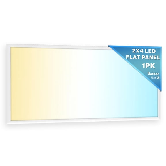 Sunco 2x4 LED Flat Panel Light, Dual Selectable, 30-50W, Dimmable, 3CCT