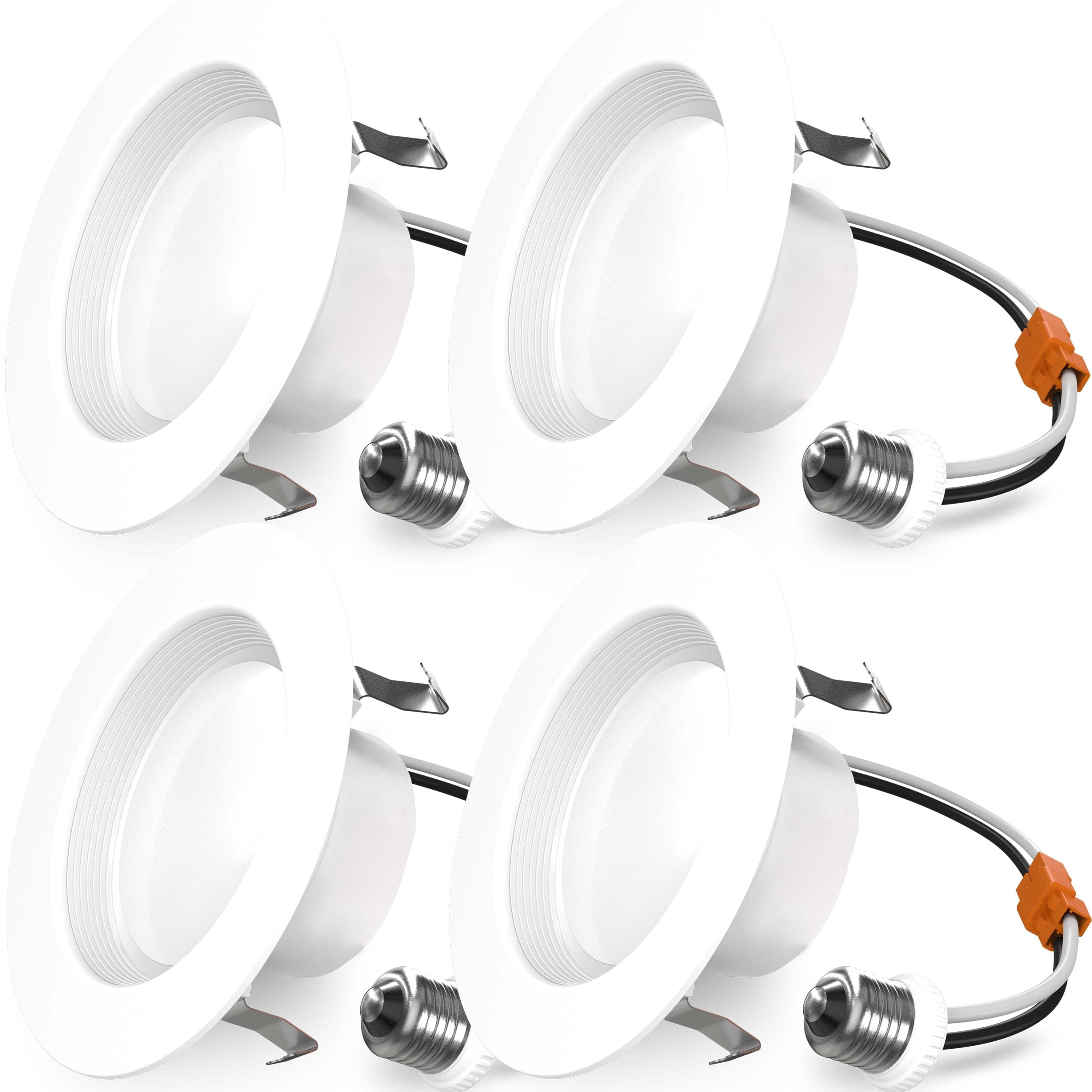 Led Light Recess Sunco 4 Pack 4 Inch Retrofit LED Recessed Light, 11W=60W, 6000K ...