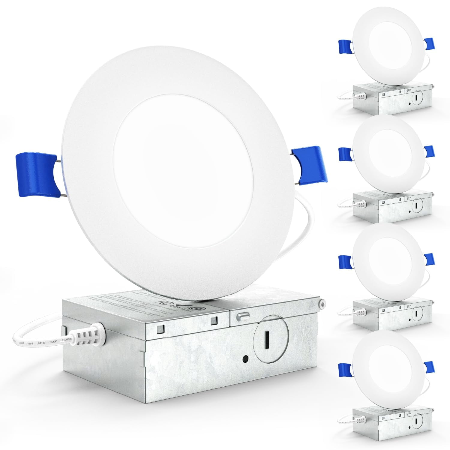 Led Light Recess Sunco 4 Pack 4 Inch Slim Canless LED Recessed Lights, 10W=60W, Dimmable ...