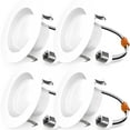 Sunco 4 Pack Retrofit LED Recessed Lighting 4 Inch, 2700K Soft White