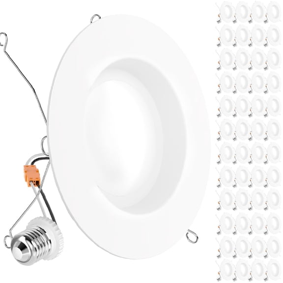 Sunco 48 Pack 6 Inch Retrofit LED Recessed Can Lights, 5CCT, 13W=75W