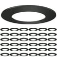 thumbnail image 1 of Sunco 48 Pack Goof Rings for 4 Inch Recessed Lights, Can Light Trim Rings Flush Mount, Black Matte Finish, Durable Plastic Design, Ultra Thin, 1 of 7