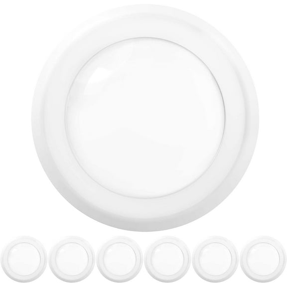 Sunco 6 Pack LED Disc Lights Ceiling 6 Inch, Flush Mount Disk Light, Recessed Can Lighting, 1050 LM, 15W (75W Equivalent), 6000K Daylight Deluxe, Dimmable, Damp Rated ETL