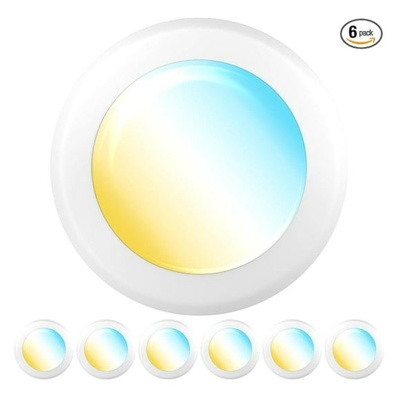 Sunco 6 Pack LED Disc Lights Ceiling 6 Inch, Flush Mount Disk Light, Recessed Can Lighting, 1050 LM, 15W (75W Equivalent), Selectable CCT 3000K/4000K/5000K/6000K/6500K, Dimmable, Damp Rated ETL.