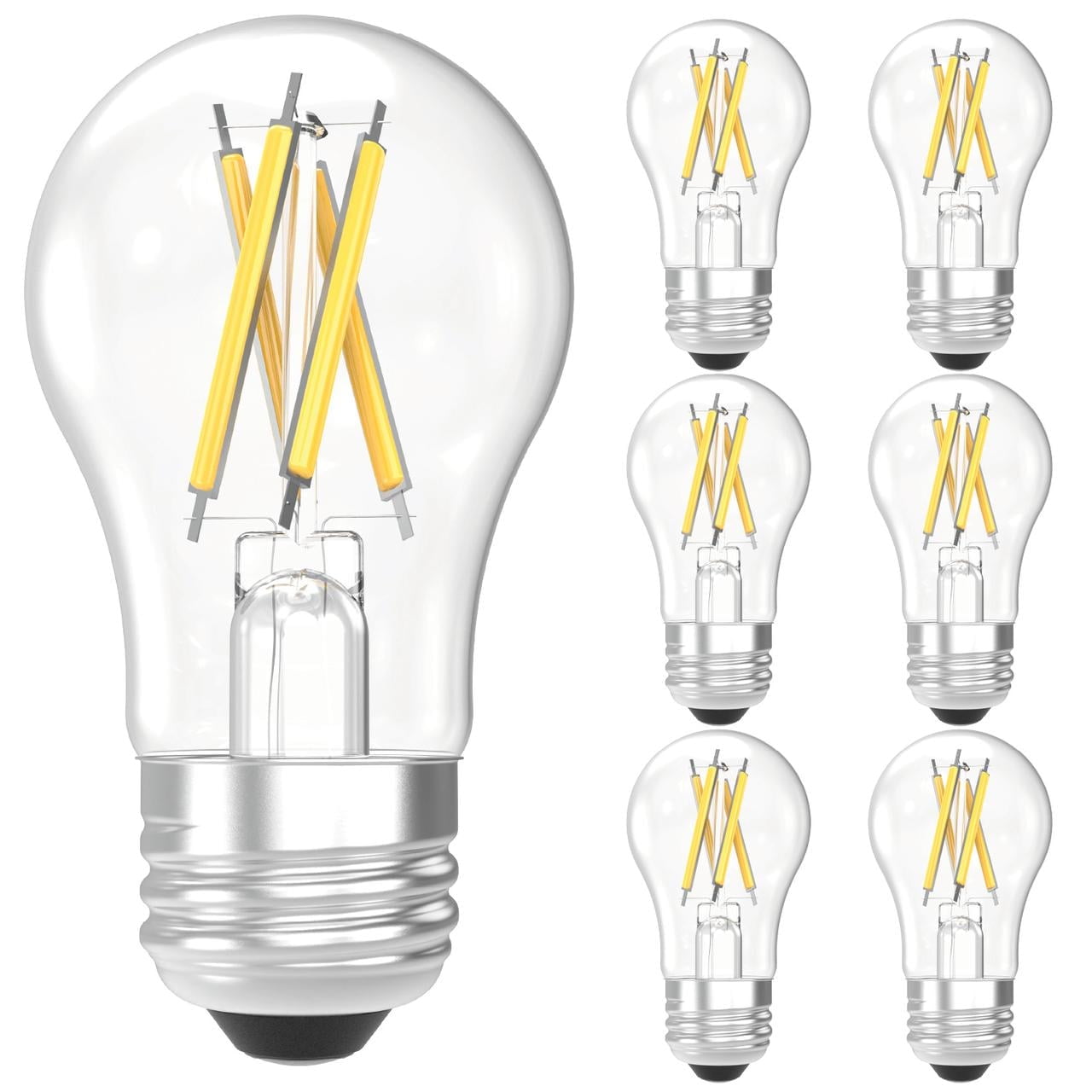 Sunco 6 Pack LED Light Bulbs A15, 7W=60W, 3000K Warm White, 800 LM, Dimmable Decorative Edison Vintage Bulbs, Indoor Outdoor, E26 Medium Base