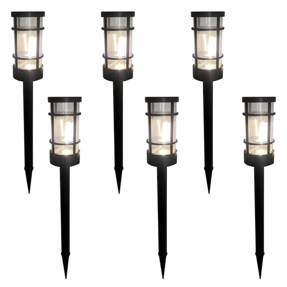 Sunco 6 Pack Low Voltage Garden Pathway Lights, LED Landscape Pathway Lighting, 1.5W, 50 LM, 3000K Warm White, Wet Rated, For Garden Pathway Walkway, Clear Glass Design with Connectors ETL