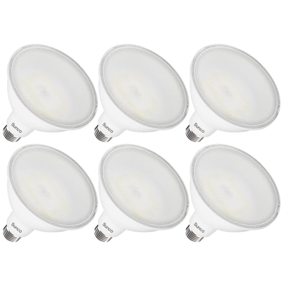 Sunco 6 Pack PAR38 LED Outdoor Flood Light Bulb, Ultra Bright, 2800 LM, 20W (250W Equivalent), 3000K Soft White, Dimmable, E26 Medium Base, for Security Garage Yard Driveway, UL