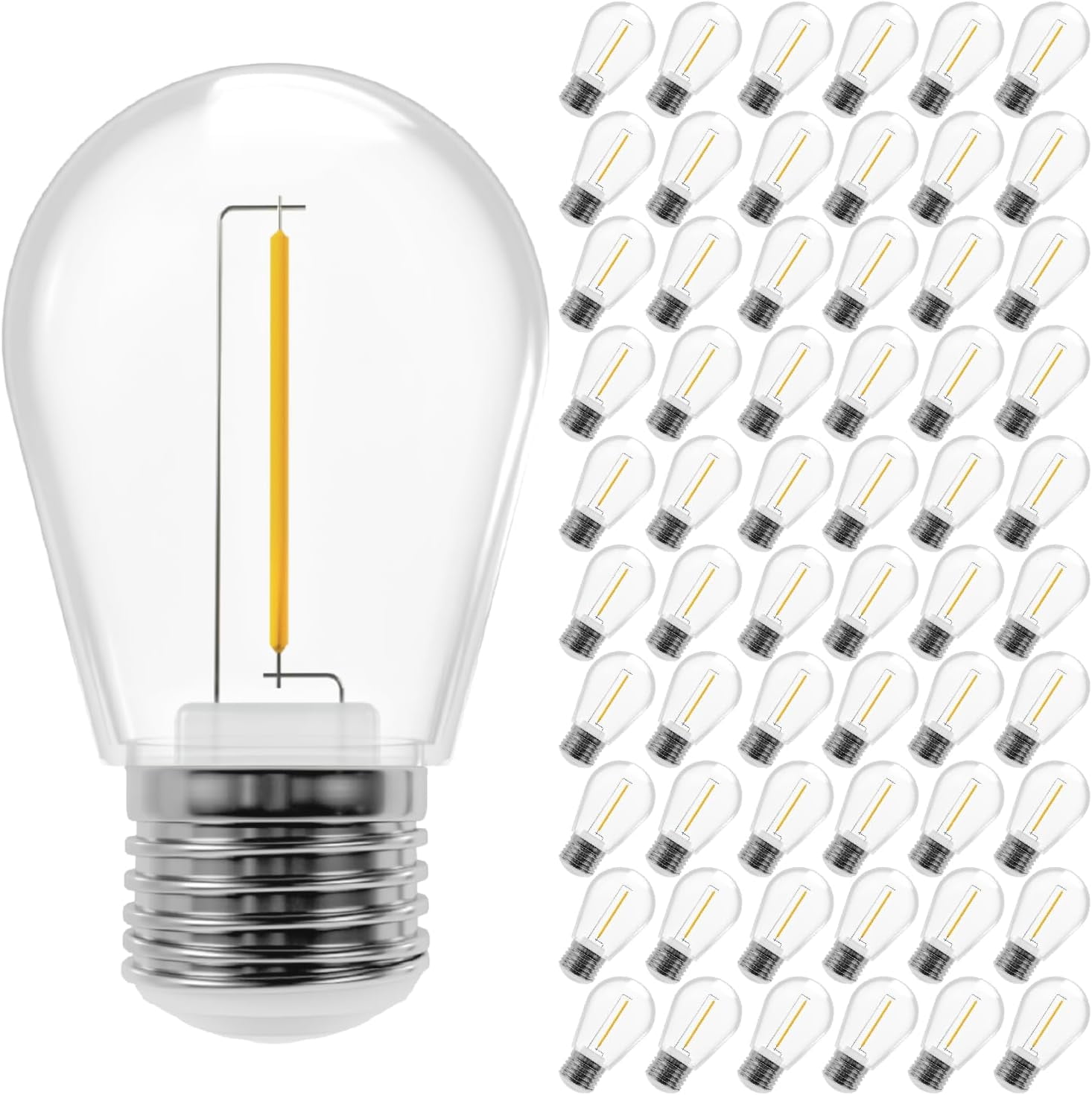 Sunco 15-Pack LED S14 Bulbs - Non-Dimmable, Shatterproof, Waterproof, 2700K Soft White, 100 Lumens, For Outdoor String Lights (ETL Certified) - View #3