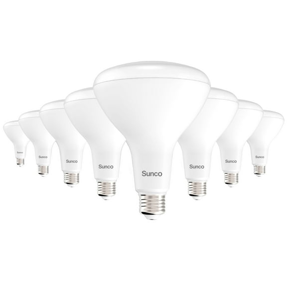 Sunco 8 Pack BR40 LED Light Bulbs, Indoor Flood Lights, Recessed Can Light Bulb, 1400 LM, 17W (100W Equivalent), 2700K Soft White, Dimmable, E26 Base, for Home, Bedroom, Kitchen UL