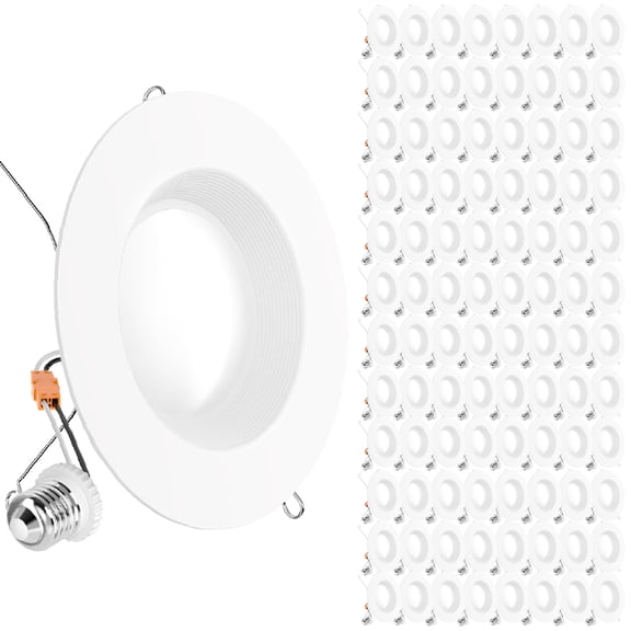 Sunco 96 Pack 6 Inch LED Recessed Light, Retrofit Downlight Can Lights for Ceiling, Baffle Trim, 1050 LM, 13W (75W Equivalent), 5000K Daylight, Dimmable, Damp Rated UL