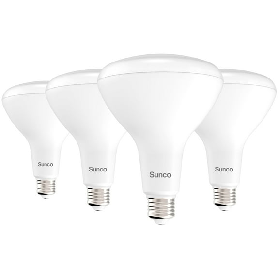 Sunco BR40 LED Light Bulbs, Indoor Flood Lights, Recessed Can Light Bulb, 1400 LM, 17W (100W Equivalent), 3000K Warm White, Dimmable, E26 Base, for Home, Bedroom, Kitchen UL 4 Pack