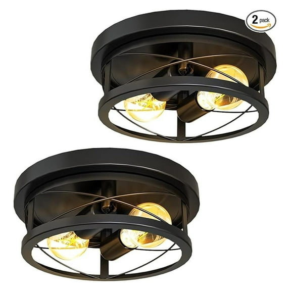 Sunco Farm House Lights Fixtures Ceiling, Rustic Ceiling Light Fixture for Foyer, Bedroom, Hallway, Kitchen, Living Room, Den, 11 Inch Diameter, E26 Medium Base, Max 100W 2 Pack