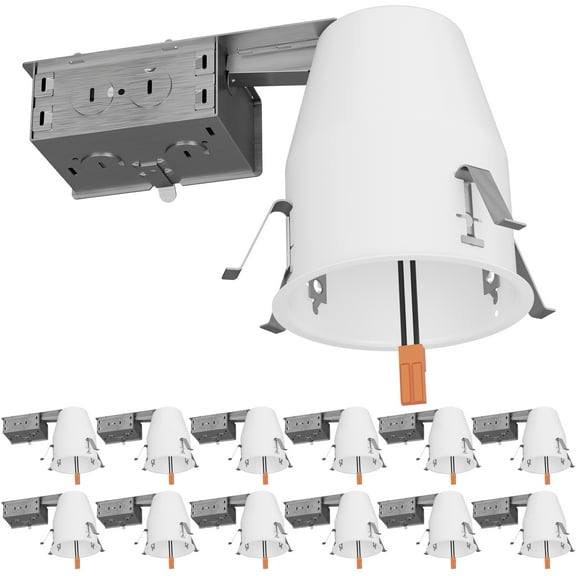 Sunco 12 Pack 4 Inch Recessed Lighting Housing Can, Remodel Air Tight Ceiling Cans, 120-277V ,Hard Wired, TP24 Connector Included, Easy Install, IC Rated UL.