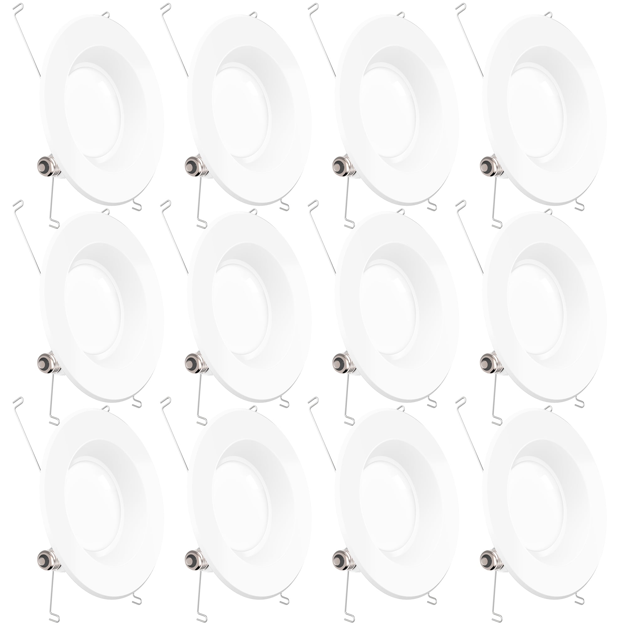 Sunco 12 Pack 6 Inch LED Can Lights, Retrofit Recessed Lighting, Smooth Trim, 965 LM, 13W (75W Equivalent), 5000K Daylight, Dimmable, Damp Rated UL