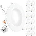 thumbnail image 1 of Sunco 12 Pack 6 Inch LED Can Lights, Retrofit Recessed Lighting, Smooth Trim, 965 LM, 13W (75W Equivalent), 3000K Warm White, Dimmable, Damp Rated UL, 1 of 7