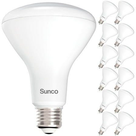 Sunco 12 Pack BR30 Light Bulbs LED, Recessed Can Light Bulbs, Indoor Flood Bulb, 850 LM, 11W (65W Equivalent), 3000K Warm White, Dimmable, E26 Base, For Home, Kitchen, Bedroom UL.