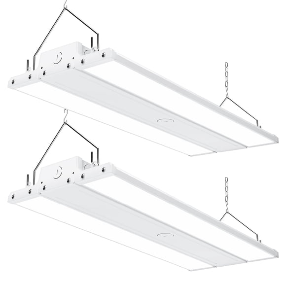 Sunco 2 Pack LED 2 Foot Linear High Bay Warehouse Lights, 110W, Dimmable