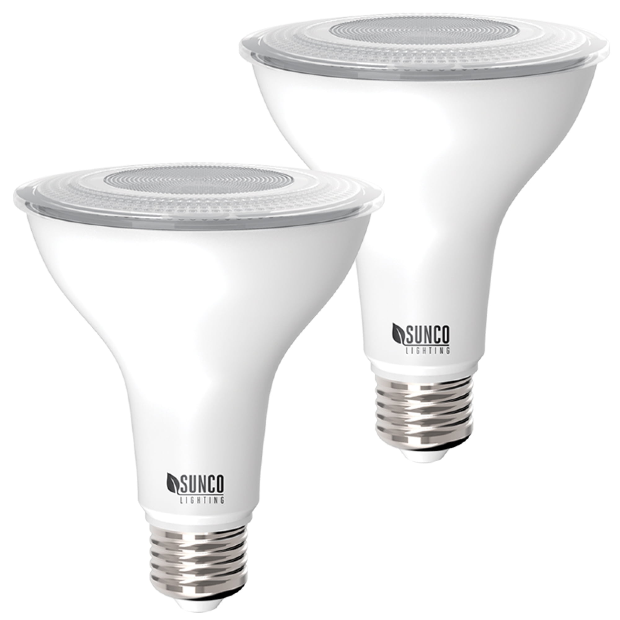 Sunco Lighting 2 Pack PAR30 LED Bulb, Dusk to Dawn Photocell Sensor, 11W=75W, 5000K Daylight, 850 LM, Auto On/Off Security Flood Light - UL