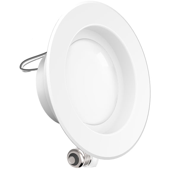 4 Inch LED Recessed Downlight, Smooth Trim, Dimmable, 11W=40W, 3000K Warm White, 660 LM, Damp Rated, Simple Retrofit Installation - UL + Energy Star