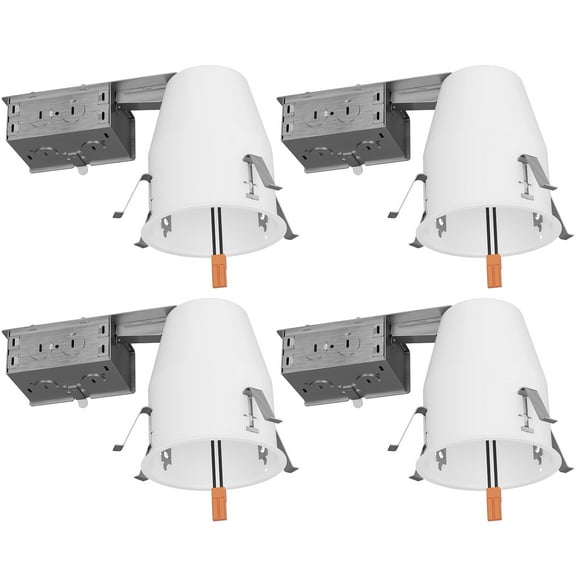 Sunco 4 Inch Recessed Lighting Housing Can, Remodel Air Tight Ceiling Cans, 120-277V ,Hard Wired, TP24 Connector Included, Easy Install, IC Rated UL 4 Pack