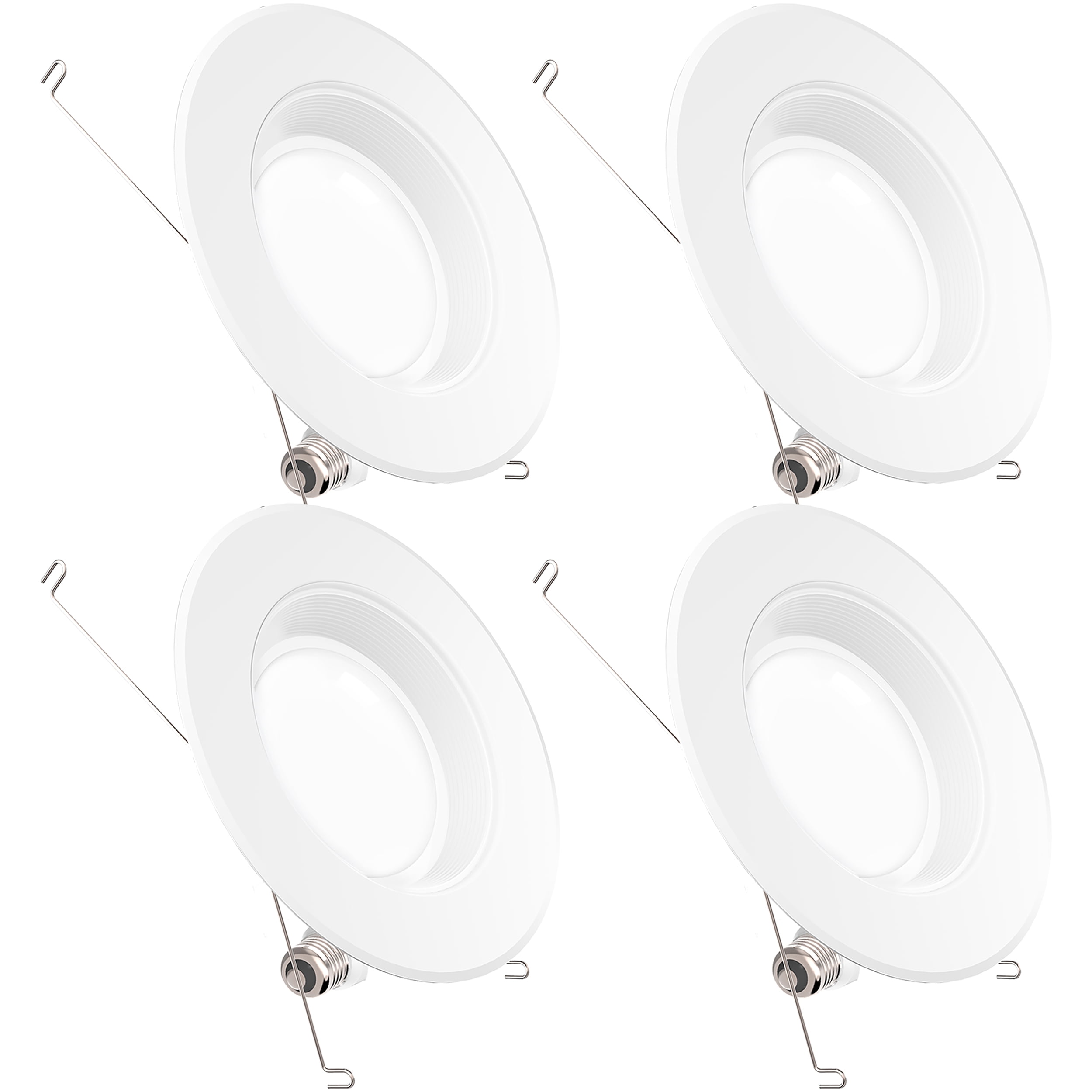 Sunco Lighting 4 Pack 5/6 Inch LED Recessed Downlight, Baffle Trim, Dimmable, 13W=75W, 5000K Daylight, 1050 LM, Damp Rated, Simple Retrofit Installation - UL + Energy Star