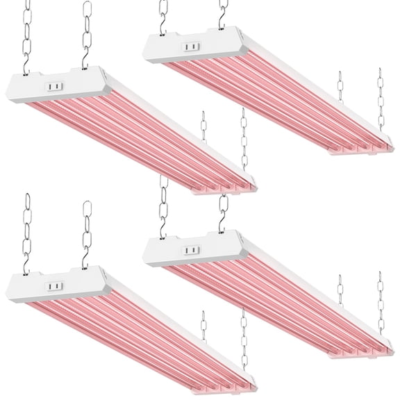 Sunco 4 Pack 4FT Full Spectrum LED Grow Lights, 80W, Super Bright