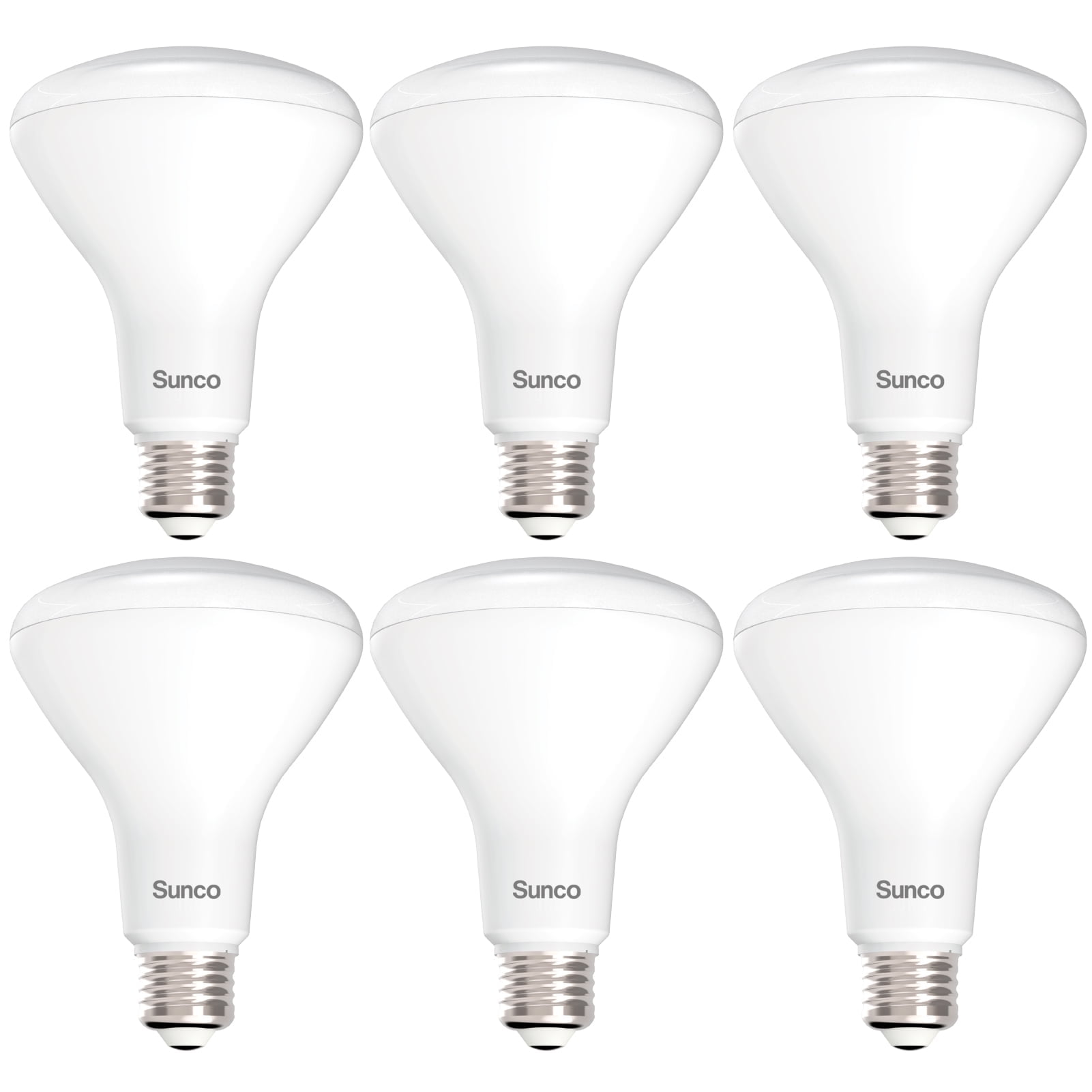 Sunco BR30 Light Bulb LED Indoor Flood Lights 3000K Warm White 850 Lumens, E26 Base, 25,000 Lifetime Hours, Interior Dimmable Recessed Can Light, 6 Pack, 11W Equivalent 90W.