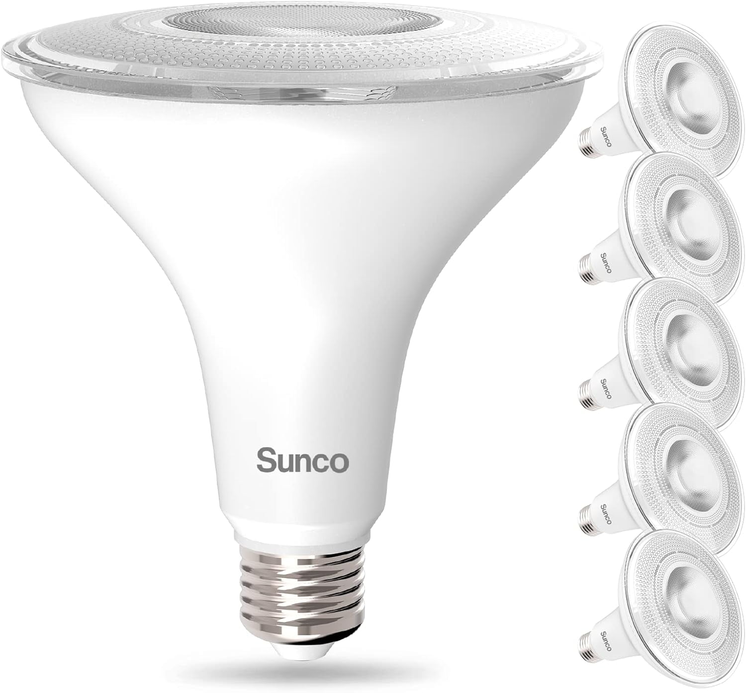 Sunco 6 Pack Outdoor Flood Light Bulb LED PAR38, Exterior Spotlight Bulbs, Weatherproof, 1050 LM, 13W (100W Equivalent), 3000K Warm White, Wet Rated, Dimmable, E26 Base UL