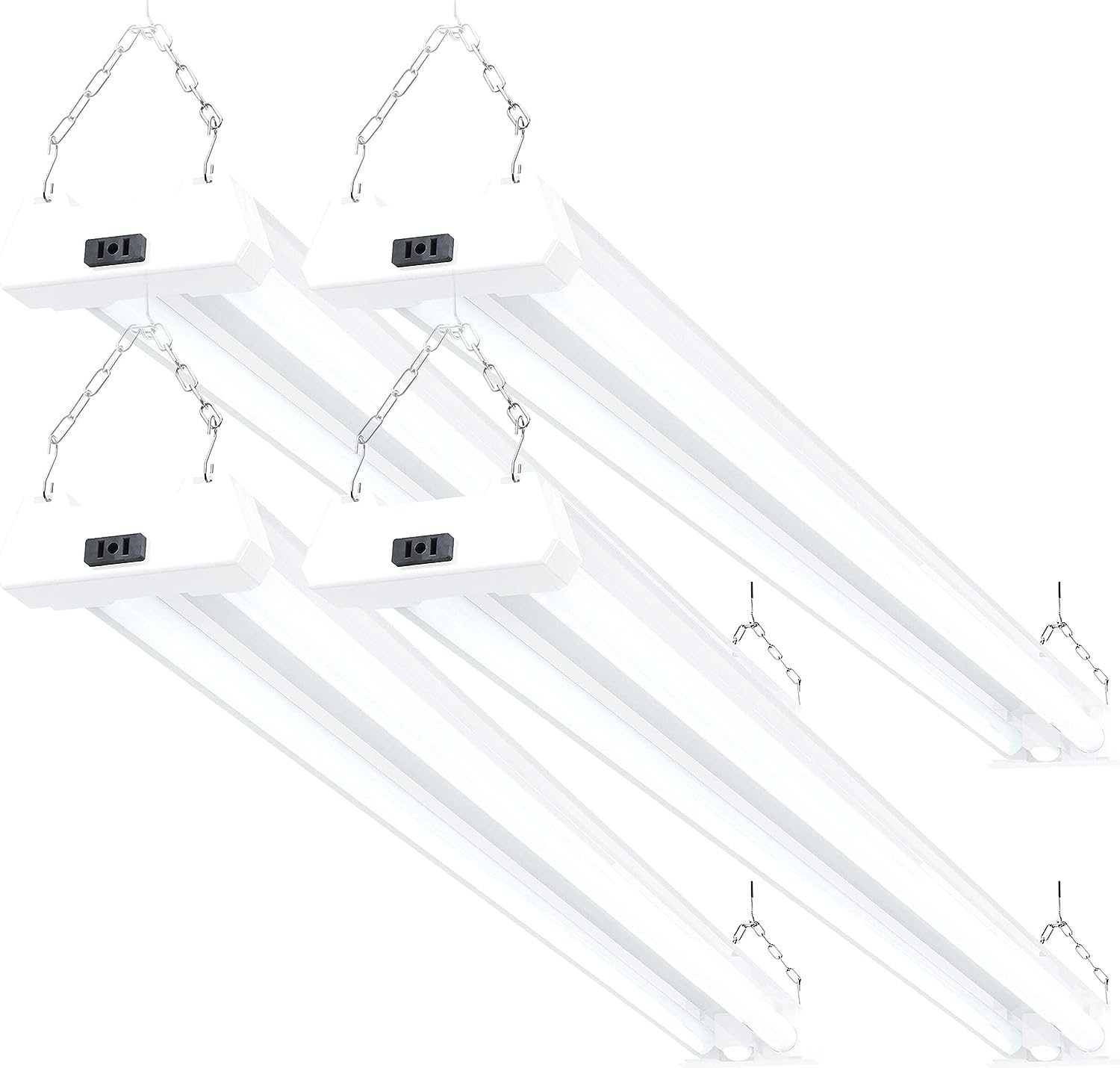 Sunco Motion Sensor 4ft LED Shop Light, Garage Lights Ceiling LED Plug