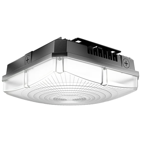 Sunco Outdoor Canopy Lights, LED Square Ceiling Exterior Carport Garage Patio Porch Light, Waterproof IP65, 60W, 8000 Lumens, 4000K Cool White, Dimmable (0-10V) ETL/DLC