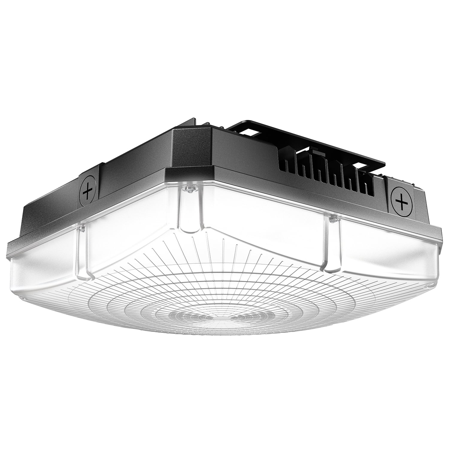 Sunco Outdoor Canopy Lights, LED Square Ceiling Exterior Carport Garage Patio Porch Light, Waterproof IP65, 60W, 8000 Lumens, 5000K Daylight, Dimmable (0-10V) ETL/DLC