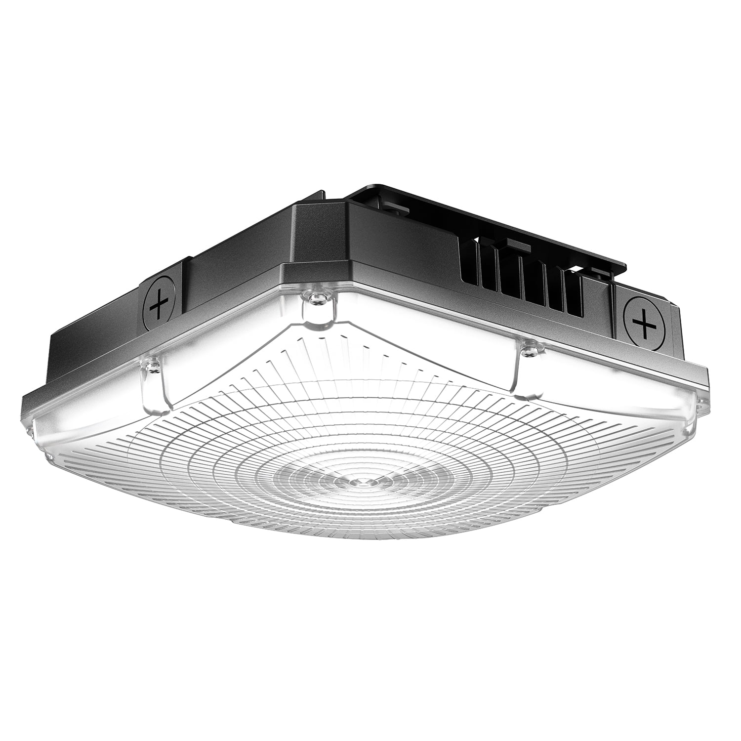 Sunco Square Canopy Light LED, Ceiling Commercial Outdoor, 40W, 5800 Lumens, 4000K Cool White, Dimmable (0-10V), Waterproof IP65, for Warehouse, Garage, Gas Station ETL/DLC