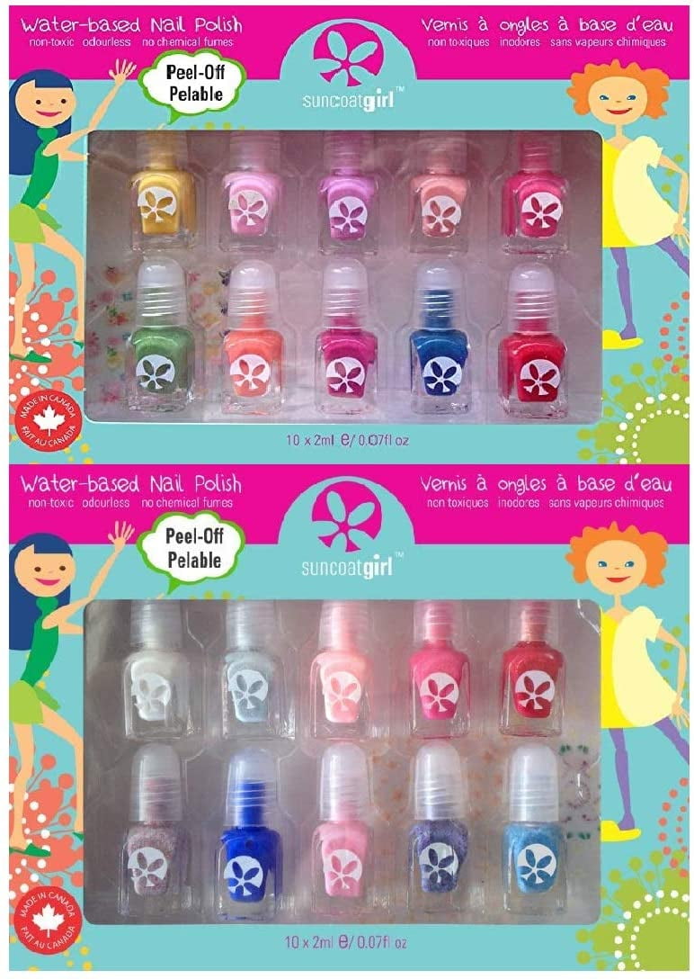 Suncoat New Girls Nail Polish Sets Kids Super Party Pack 20 Fun Colors Water Based Non Toxic Deluxe Set Little 2 Kits 10 Included Flare Fancy Pallete 097600e2 a519 40d3 be66 5d2028e419d0.e105d0867fa79aefe1b7b6641f1382cf