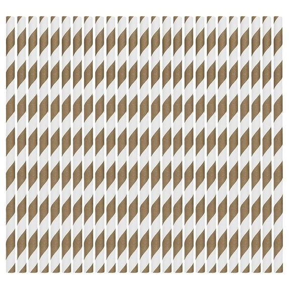 Suncoda 100pc Paper Straws Disposable Straws Paper Striped Colorful Decorative Straws Dessert Drinks Party Straws for Home Party