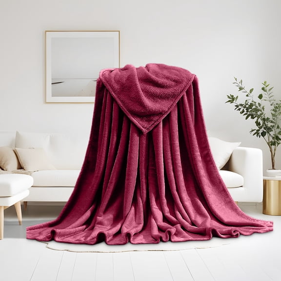 Suncoda 22"x30" Flannel throw blanket, Super Soft Warm Solid Warm Micro Plush Fleece Blanket Throw Rug Sofa Bedding Fleece Throw on Clearance